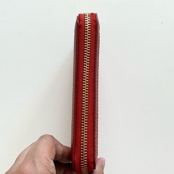 New Vera Bradley Red Grab And Go Leather Wallet Wristlet - Picture 7 of 7